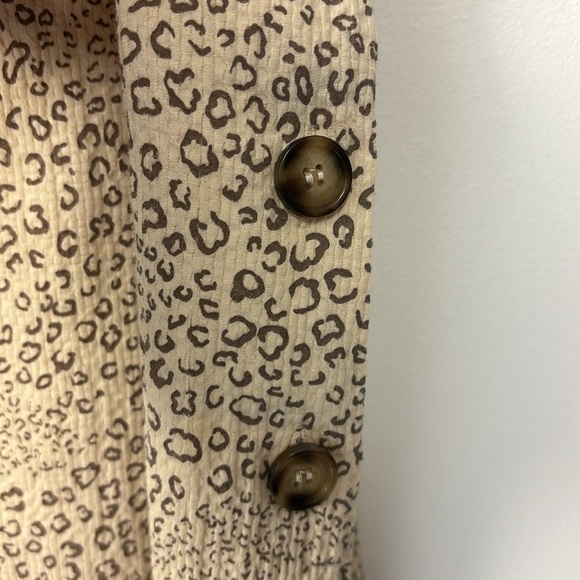 MINKPINK Halsey Beige Leopard Print Midi Dress - Picture 9 of 12